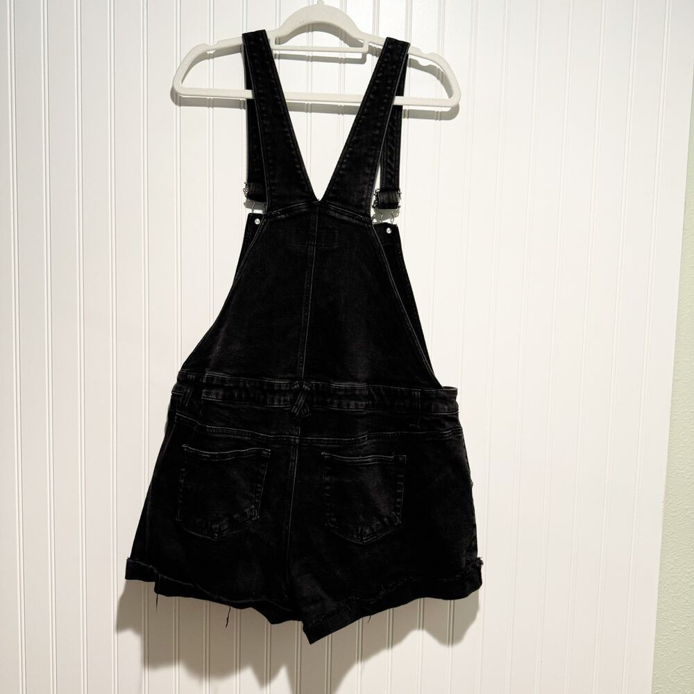 Hot Topic Black Denim Shortalls Overalls Size XL - Picture 4 of 4
